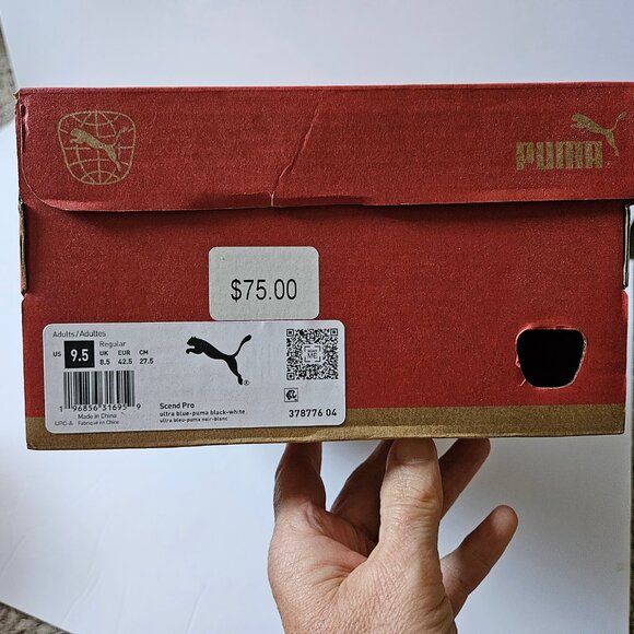 Puma Scend Pro Blue and Black Lace Up Running Sneakers Mens Size 9.5 - Picture 10 of 10